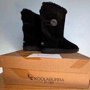 Koolaburra by UGG Women's Nalie Short Boot, Black, Size 6US New w/Box